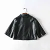 Jaqueta de couro feminina de Zurichouse punk de moda de casaco curta de alta cintura Halve Halve Slave Menos de camisa de moto de couro feminina L220801