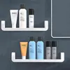 Badkamer witte opbergplanken plank Organisator zelfklevende douche handdoekhouder shampoo muur gemonteerd standaard beugel cm j220702