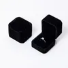 Velvet Jewelry Gift Boxes Square Design Rings Display Show Case Weddings Party Couple Jewelry Packaging Box For Ring Earrings Gift Wrap FY3821 0804