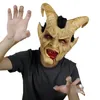 Feestmaskers lucifer cosplay masker demon devil hoorn latex met bloedige mond Halloween horror kostuum rekwisieten 230206