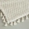 Blankets Super Soft Macrame Flannel Blanket 200x230cm Design Portable Sofa Travelling Pattern Tassel Bedspread 180x200cm