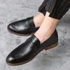 Mannen trouwjurkschoenen zwarte schoenen platte zakelijke heren loafers schoenen grote maat schoenen