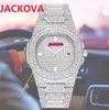 Shinning Diamonds Mens Watch 44 мм 42 -мм роскошные полноценные кварцевые перемещения с полной нержавеющей сталью.