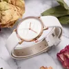 Wristwatches Fashion Women Leather Band Quartz Wrist Watches Luxury Top Brand White Casual Ladies Wristwatch