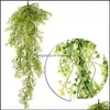 Fleurs artificielles Vigne Feuille De Lierre Soie Suspendus Faux Plantes Plantes Vert Guirlande Maison Fête De Mariage Décoration Drop Delivery 2021 Décoratif