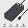 USB 3.0 Hub USB Hub 3.0 4 7 Port Multipel Expander Multi USB -splitter med Switch Power Adapter för PC -dator