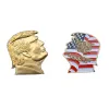 Trump Head Medal Crafts 24k banhado a ouro 999 banhado a prata emblema em relevo rrb14878