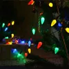 Strings Strawberry 16.4ft 50LED String Lights With Timer Waterproof Colorful C6 Bulbs Christmas Garland For Xmas Tree Party PatioLED LED