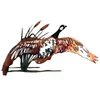 3D металлические стены художественные украшения выдолбленные утка медведь силуэт скульптура рыболовные сцены наклейки наклейки орнамент деревенская кабина farmhou 220407