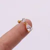 Stud 1Piece Stainless Steel 6mm Piercing Earrings For Women 2022 Jewelry Moon Flowers Crown Star Zircon Moni22