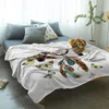 Blankets Dream Catcher Feather Butterfly White Throw Blanket Home Decoration Sofa Warm Microfiber For Bedroom