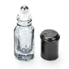 3ML light black ball bottle steel ball perfume sub-bottling 10pcs