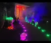 RBG Lawn Light String Light 15 LED Music Sync Bluetooth App Contream Contreed 12V 10M для ландшафта Садовый двор Украшения Наружное освещение