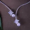 Chokers moda perła obrotowe kołnierz kryształ naszyjnik dla kobiet kwiat ślubny barok kryształ biżuteria ślubna