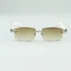 Endlose Diamond Buffs-Sonnenbrille 3524012 mit naturweißen Hörnern und 56-mm-Linse298P