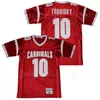 C202 Mentor Football 10 Mitchell Trubisky High School Jersey Red Team Color Pure Cotton Stitched Breathable Men Sport Top te koop