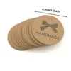 Paper Round Hang Tags Sundries DIY Eyelet Rope Blank Hangtags Jewelry Display Cards Label thank you T-shirt Clothing Labels BH6510 WLY