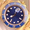 Aço 2023 ST9 Watch Quality Watch Mechanical 40mm de 4 mm dois tons K Color dourado Moldura de cerâmica Blue Dial Glide Lock FLOD CLASP SAPPHIRE GLASS Mens Wristwatches 4s