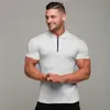 Varış Pamuk Erkekler Polo Gömlek Tops Moda Marka Artı Boyutu Kısa Kollu Spor Gym Vücut Geliştirme Fitness Polo Gömlek Homme Camisa 220408