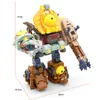 5 In 1 Assembly Deformation Zombie Robot Doll PVZ Plants Vs Zombies Educational PVC Action Figure Model Toys Kid Gift 220718