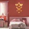 Spiegel 10 Teile/satz Langlebige Liebe Herz Aufkleber Wand Aufkleber Spiegel Wandbild 3D Aufkleber Einfache DIY Dekorative Abnehmbare Paster Hause DekorationMirro