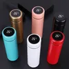 Custom Smart Stainless Steel Vacuum Flasks Led Temperature Display Coffee Bottles Tumbler Leak Proof Water Bottle 220706