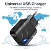 28W QC3.0 Двойное USB -зарядное устройство Adapter US EU EU Plug Travel Wall Suppor