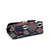 Retro slangenhuid prints crossbody tas voor dames mode serpentine sjaal ketting schoudertas mini vierkante tas met tophandvat