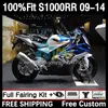 BMWのOEMフェアリングキット1000RR 1000 RR S1000-RR 09-14 2DH.136 S-1000RR S1000 RR 2009 2010 2011 2011 2013 2014 S1000RR 09 10 11 12 14インジェック型型ボディボディグリーンブルー