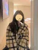 Mała kurtka zapachowa Kobiety Nowe jesień i zimowe ubrania bawełniane w stylu koreańsko -mody gęsta luźna bawełniana retro płaszcz Nowy T220714