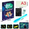 2022 Draw z lekką zabawą malarstwo świecące na desce tablet dla dzieci świeci Magic Fluorescent Board 3D Educational Rysowanie zabawki