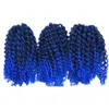 8インチMarley Marlybob Ombre Synthetic Hair Extensions 24 Strands/Pack Gehaakte Vlechten Marlybob Jerry Curl Jamaicaanse