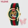 Montre de Luxe Nylon Strap Quartz Fashion Unisexe montre 40 mm Bee Tiger Shape Mission Designer Clock Wholesale en acier inoxydable