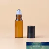 Botella de Perfumes con atomizador ámbar de 5ml, rollo de vidrio con cuentas de acero, perfume cosmético vacío, botellas de aroma rellenables, 50 unids/lote