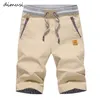 Dimusi Summer Cargo Shorts Mens Casual Elastyczne talia bawełniane spodenki plażowe męskie modne szorty Homme odzież 4xlya869 220602