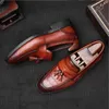 Luxury Men's Business Shoes äkta läderklänningskor för män Kvalitet Loafers Soft Moccasins