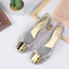 Dress Shoes 2022 Summer European Locked Jelly Flat Fashion Pvc Beach Elegant Short Wig Sandal Female 220718