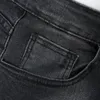 Jeans pour hommes coupe athlétique pour hommes pantalons pour hommes fraisés décontracté fermeture éclair pieds patte tissée pantalon ouvert à l'eau pour hommes