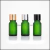 Packing Bottles Office School Business Industrial 10Ml Essential Oil Per Bottle Empty Frosted Green Glass Liquid Aromatherapy Dispenser Co