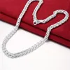 Chains Solid Silver Necklaces For Men Women 8mm Twisted Chain Necklace Collier Fashion Jewelry Accessories Wholesale Bijoux GiftsChains