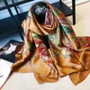 Designer Luxury Brand Women Silk Scarf Butterfly And Floral Shawls Wraps Bandana Bufanda Foulard Beach Stoles Pashmina