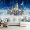 Papier peint 3D personnalisé stéréoscopique stéréoscopique Sky City Air Hot Ballon peint pour enfants Chambre à coucher Chambre à coucher TV Papier mural