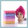 Shower Caps Bathroom Accessories Bath Home Garden 6 Colors Soft Towel Magic Quick Dry Hair Microfiber Drying Comfortable Turban Wrap Hat S