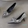 Отсуть обувь модные женщины роскошные 3 см с низким высоким каблуком Золотые свадебные насосы леди крокодило