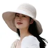 Wide Brim Hats Women Foldable Lightweight Decorative Washable Space-saving Breathable Good-looking Soft Sun Hat Female HeadwearWide