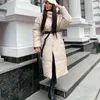 CP PU PU TIBO CORBELO SLIM PARKAS MULHERMA Moda de inverno Capacos longos Casacos mulheres elegantes elegantes casacos de couro falso de couro feminino l220730