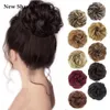 Synthetic Hair Bun Chignon Messy Curly Band Elastic Scrunchy False Pieces For Women Hairpins Black Brown BS14