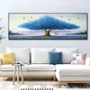 Abstract Art Blue Tree Oil Painting Canvas Painting Poster Print Nordic Wall Art Picture For Living Room Home Frameless