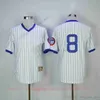 Film Vintage Baseball Jerseys porte cousu 8 AndreDawson 21 SammySosa 9 JavierBaez 18 BenZobrist nom numéro extérieur respirant sport maillot de haute qualité