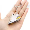 17 Styles Sneaker Chaussures Kelechains Men Femmes créatives 3D Mini Soft PVC Basketball Gym Shoes Key Chain Sac Car Cortes de voiture Pendre Acce1668678